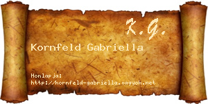 Kornfeld Gabriella névjegykártya