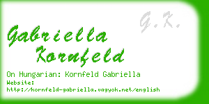 gabriella kornfeld business card